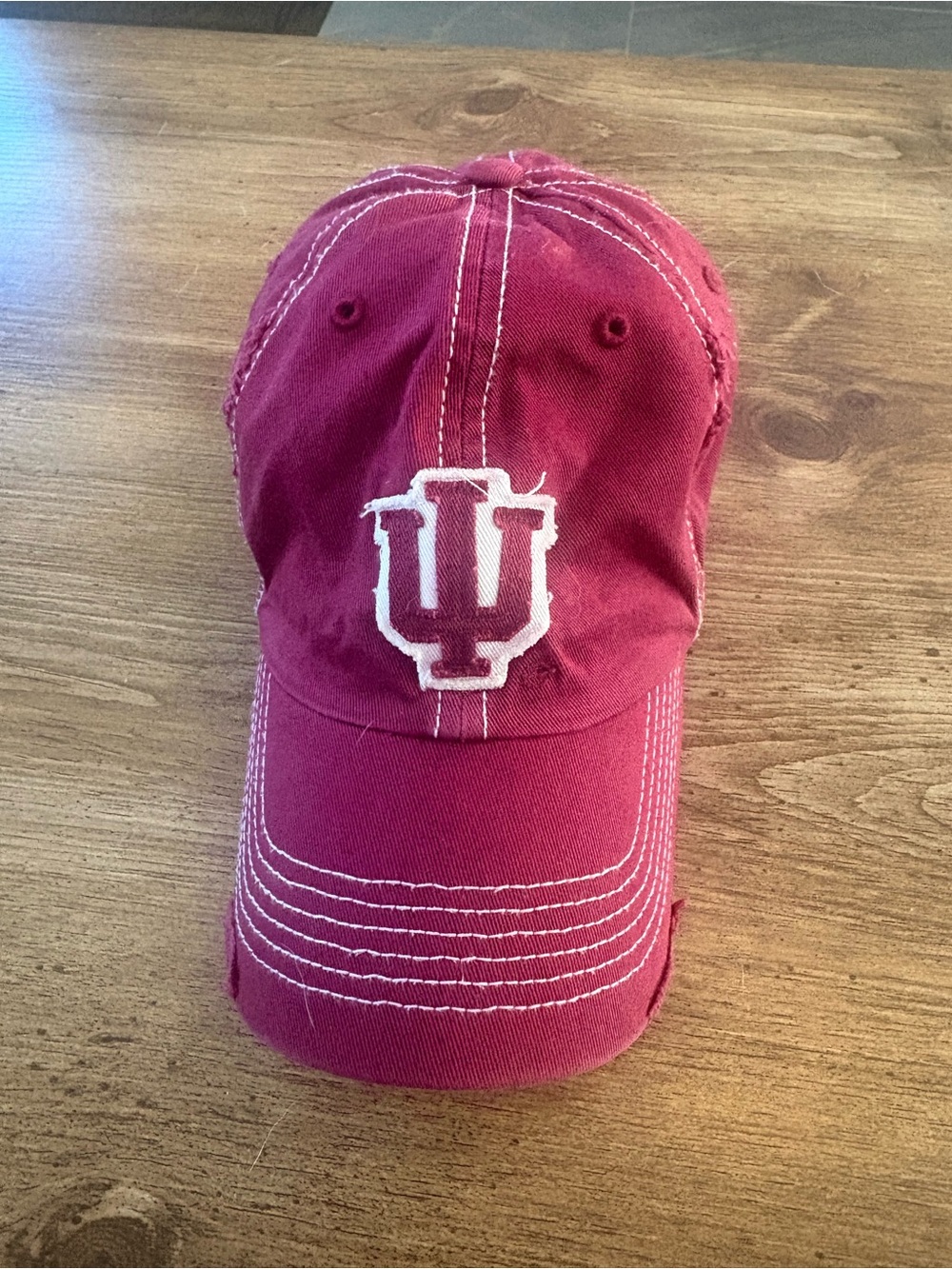 Indiana University Distressed Baseball Cap